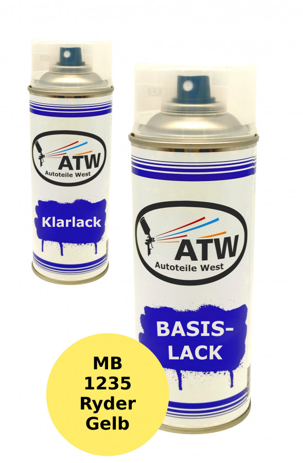 Autolack für Mercedes Benz 1235 Ryder Gelb +400ml Klarlack Set